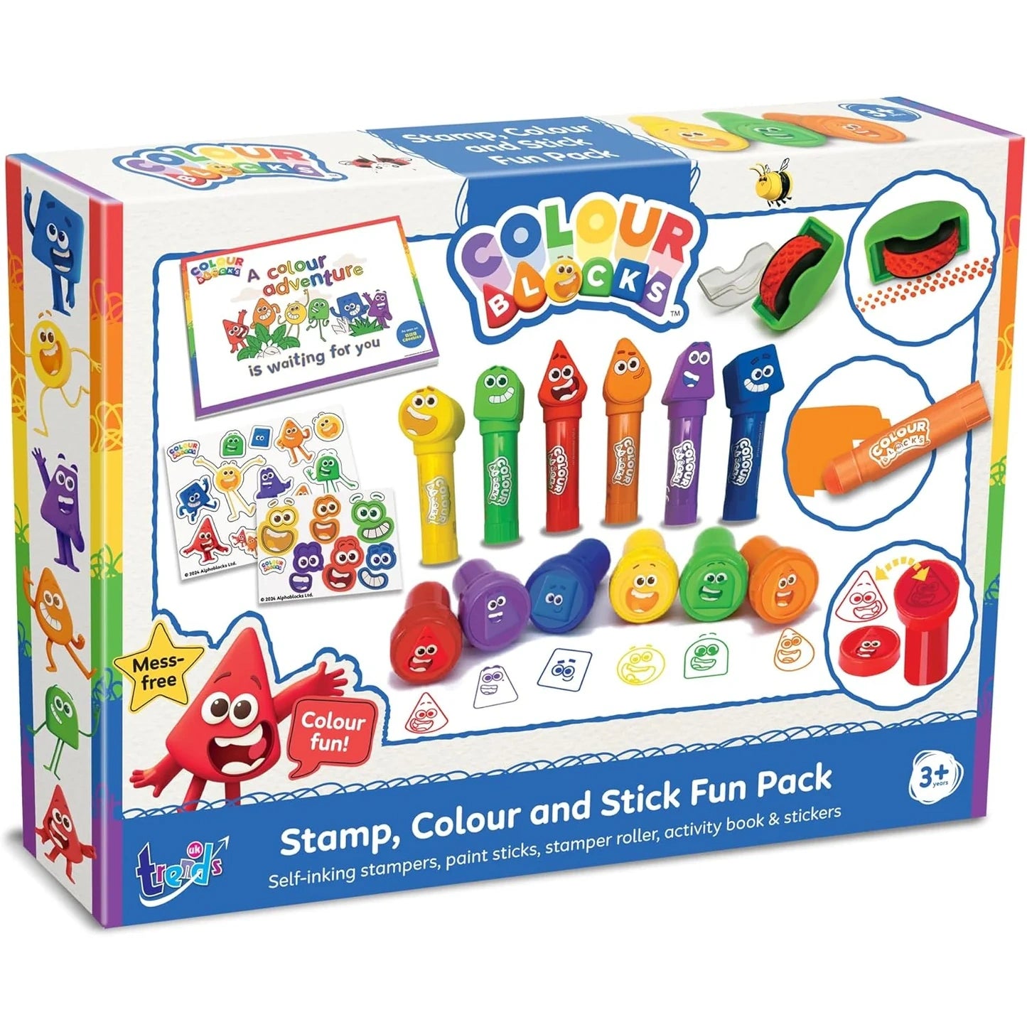 Colourblocks Stamp, Colour and Stick Fun Pack