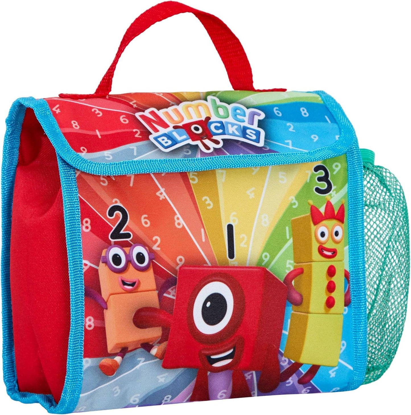 Numberblocks Backpack + Lunch Bag + Pencil Case Kids Unisex 3 Piece Nursey School Bag Set