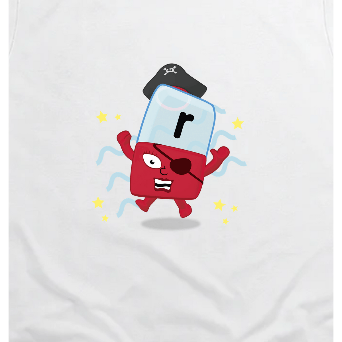 Alphablocks - Alphablock R - Rrready? Toddler T-Shirt, White, artwork close-up