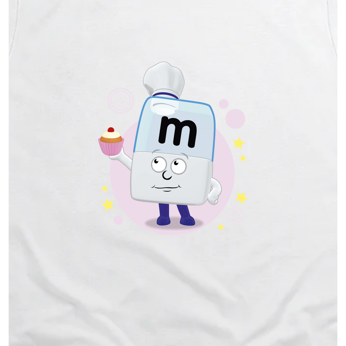 Alphablocks - Alphablock M - Marvellous! Toddler T-Shirt, White, artwork close-up