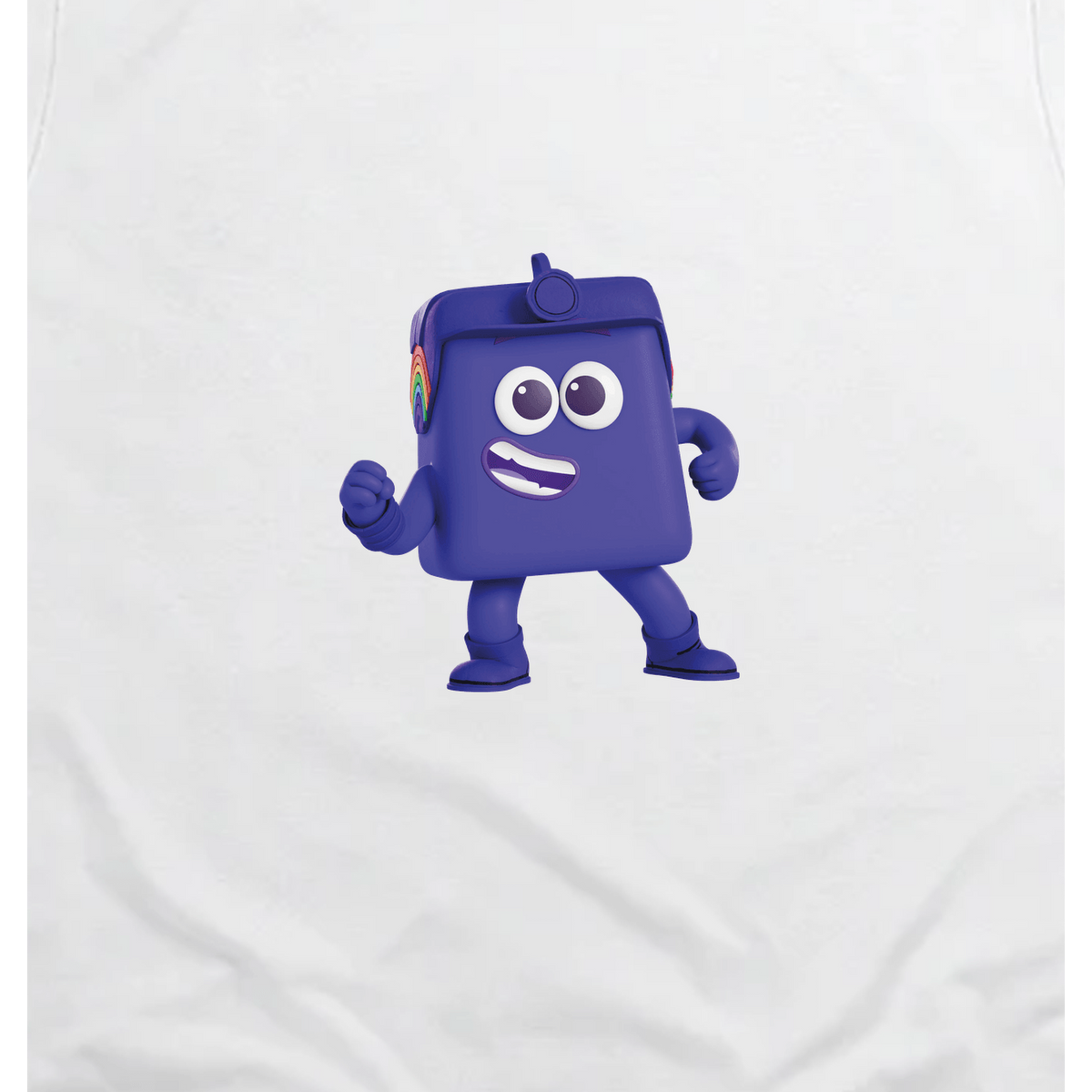Colourblocks - Colourblock Indigo Toddler T-Shirt, White, artwork close-up
