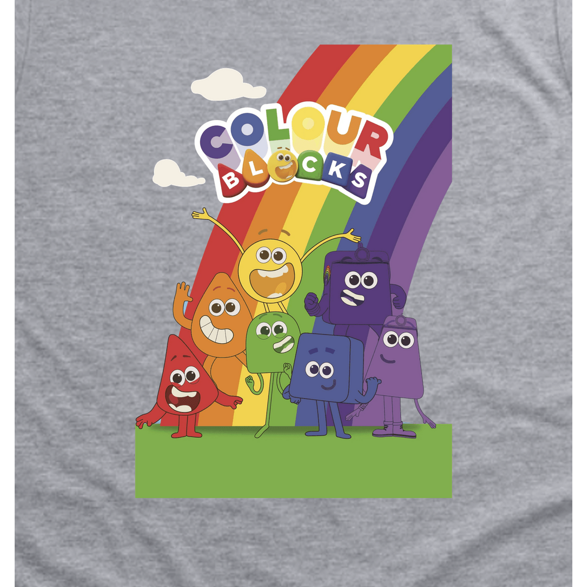 Colourblocks Group by Rainbow Toddler T-Shirt, Sport Grey, artwork close-up