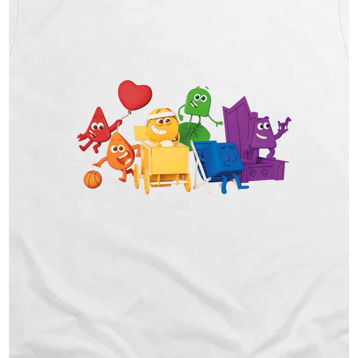 Colourblocks Group I Toddler T-Shirt, White, artwork close-up