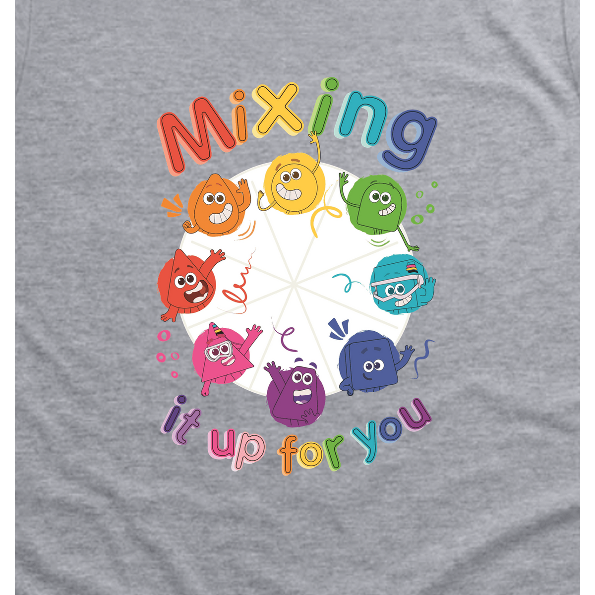 Colourblocks Mixing It Up For You Toddler T-Shirt, Sport Grey, artwork close-up