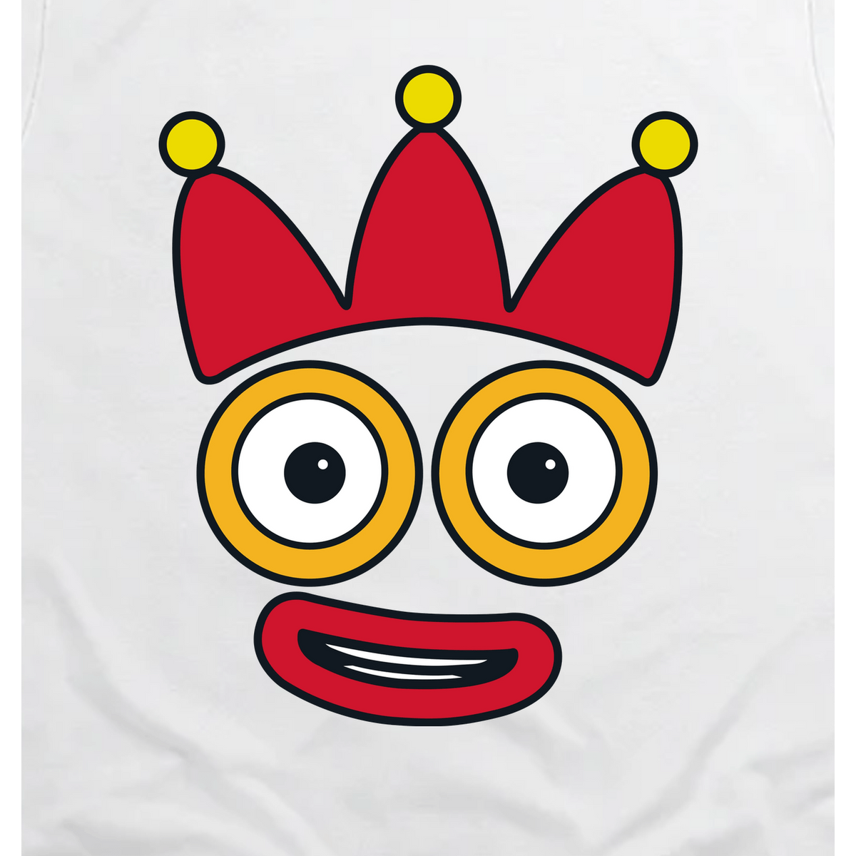 Numberblocks - Numberblock Three's Face Toddler T-Shirt, White, artwork close-up