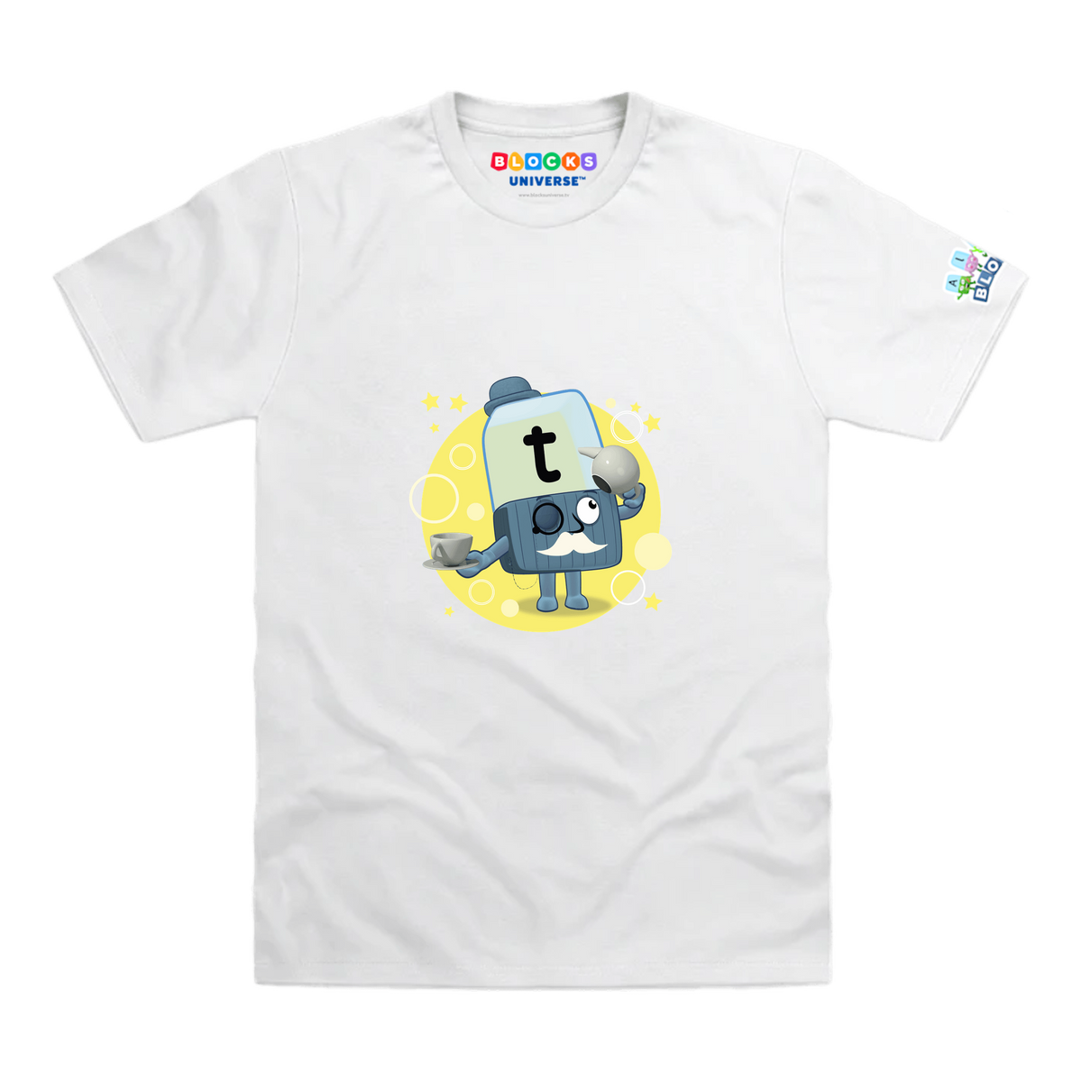 Alphablocks - Alphablock T - Terrific! Toddler T-Shirt, White, front mockup