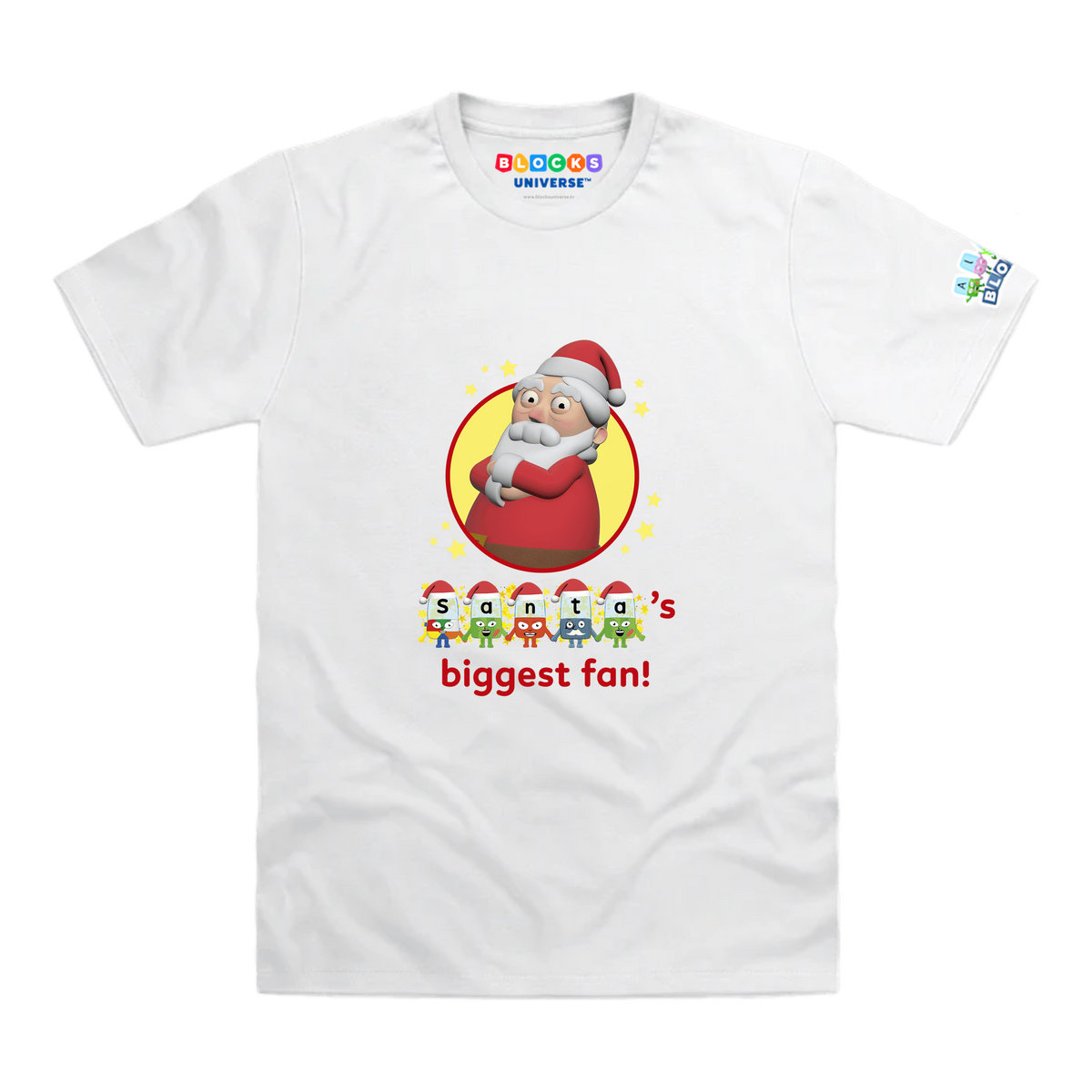Alphablocks Santa Christmas Toddler T-Shirt – White