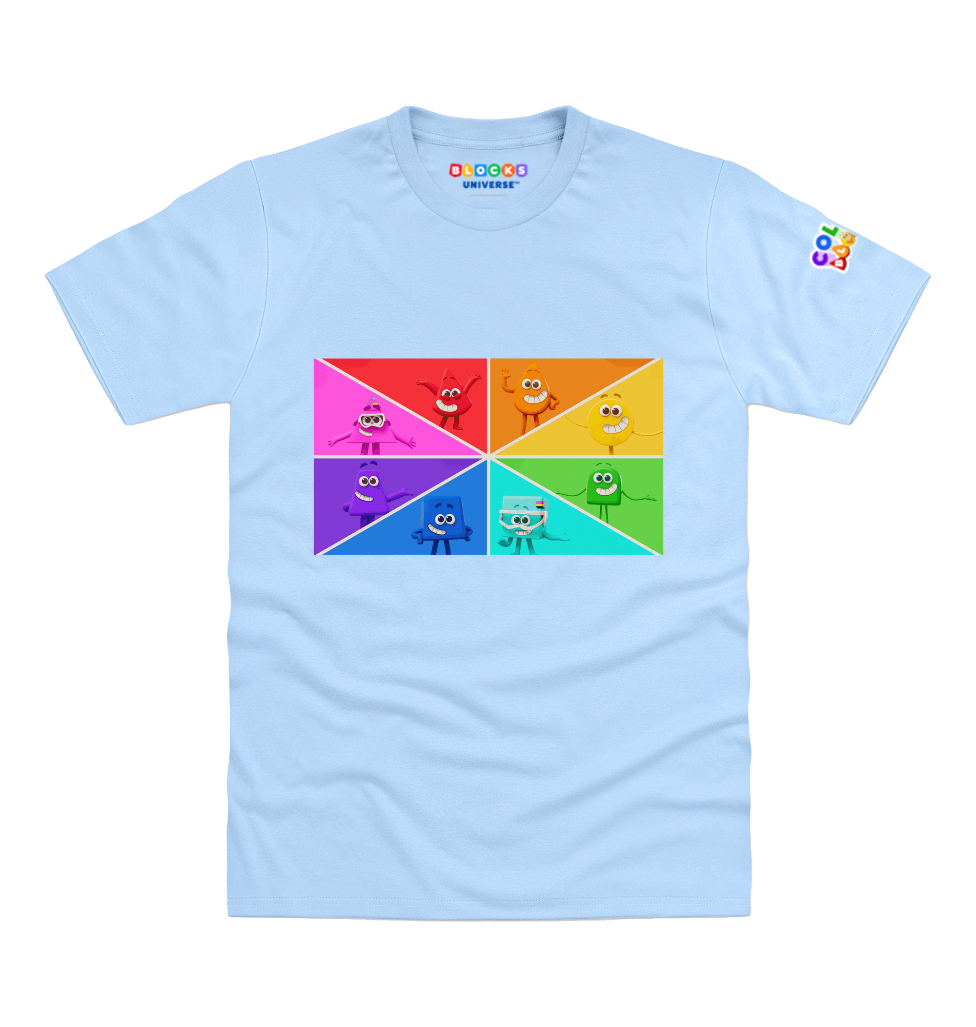 Colourblocks It's a Colourful World Kids T-Shirt – Blocks Universe Shop