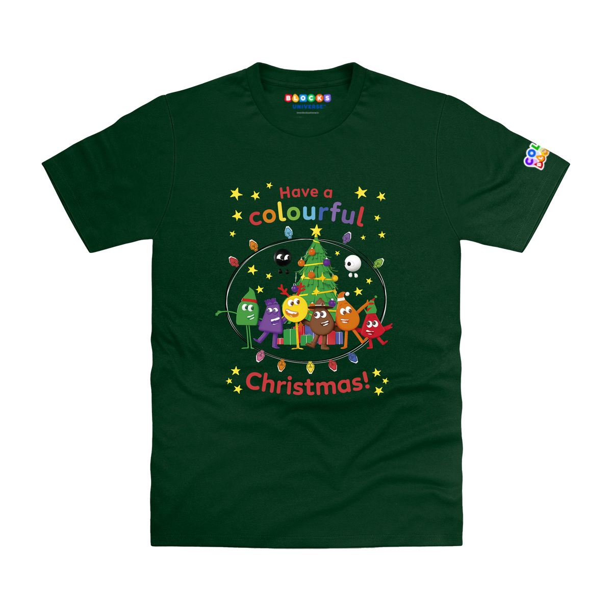 Colourblocks Have a Colourful Christmas! II Adults T-Shirt – Forest
