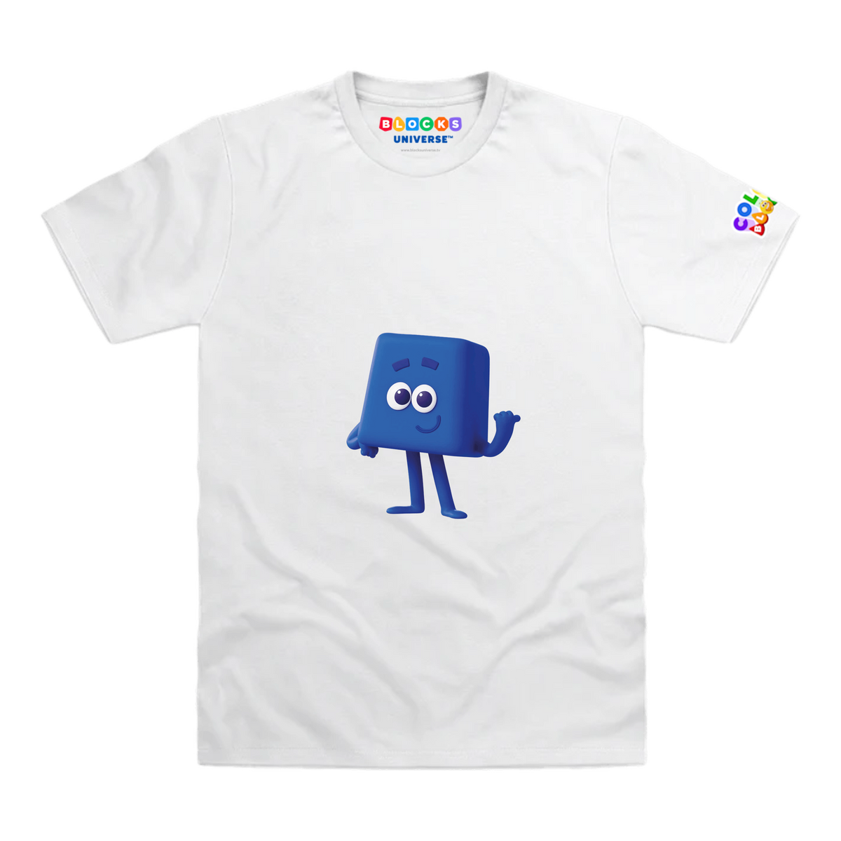 Colourblocks - Colourblock Blue Toddler T-Shirt, White, front mockup