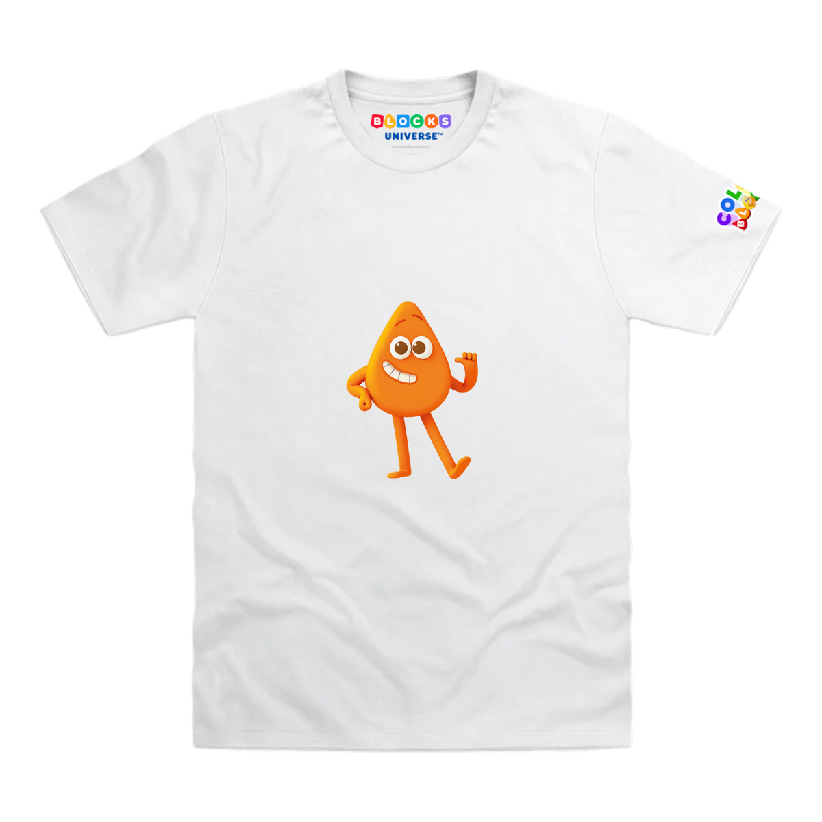 Colourblocks - Colourblock Orange Toddler T-Shirt, White, front mockup