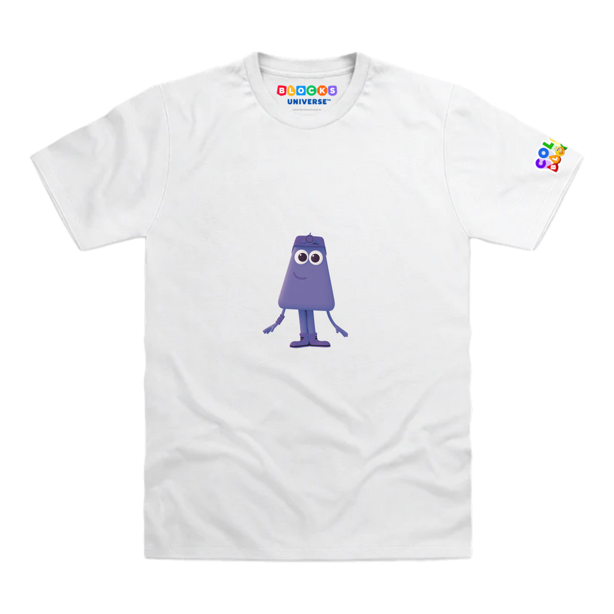 Colourblocks - Colourblock Violet Toddler T-Shirt, White, front mockup