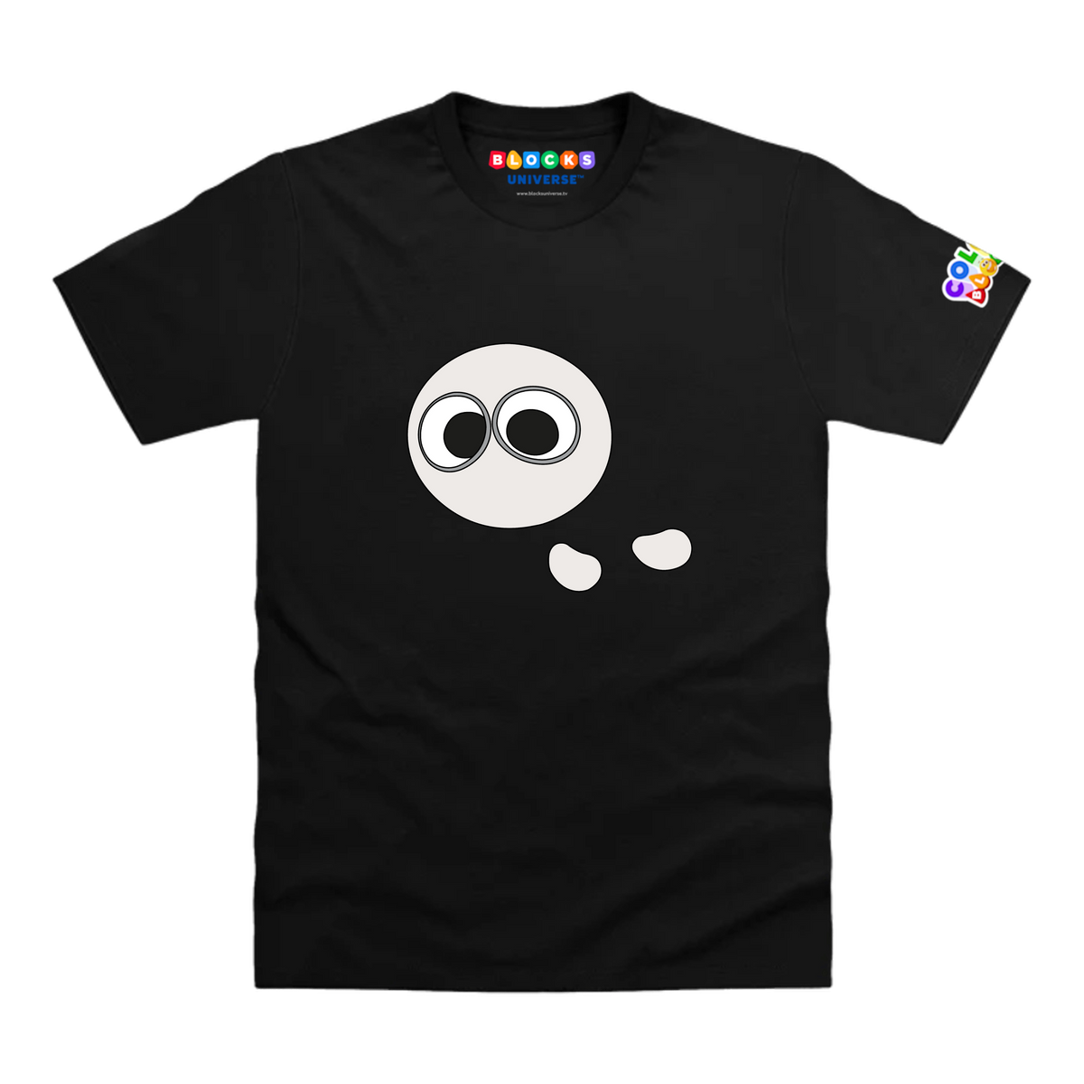 Colourblocks - Colourblock White Toddler T-Shirt, Black, front mockup