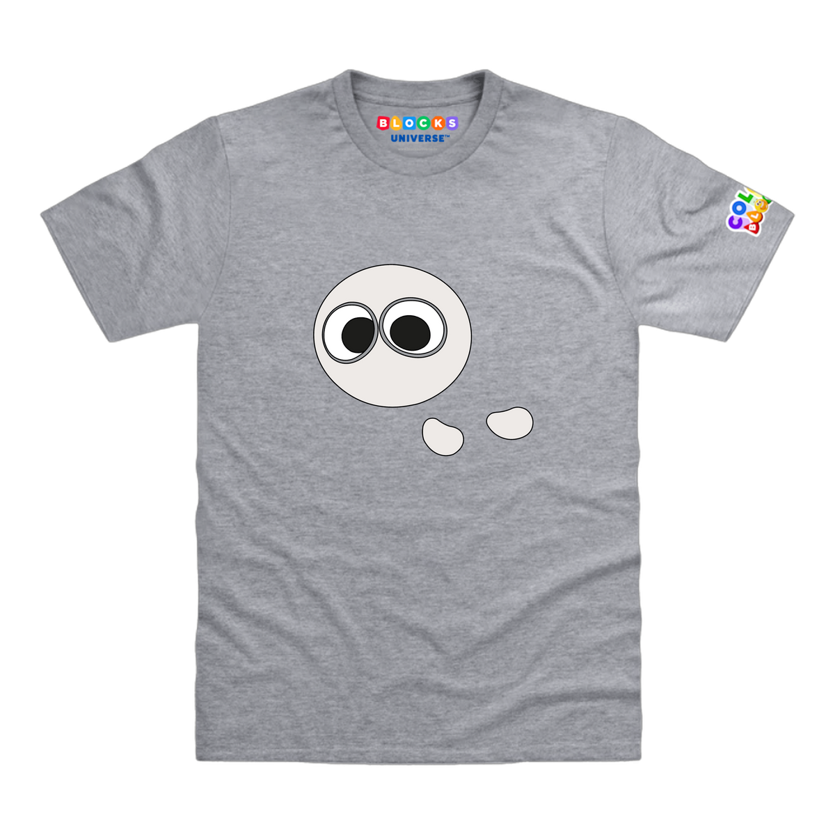 Colourblocks - Colourblock White Toddler T-Shirt, Sport Grey, front mockup