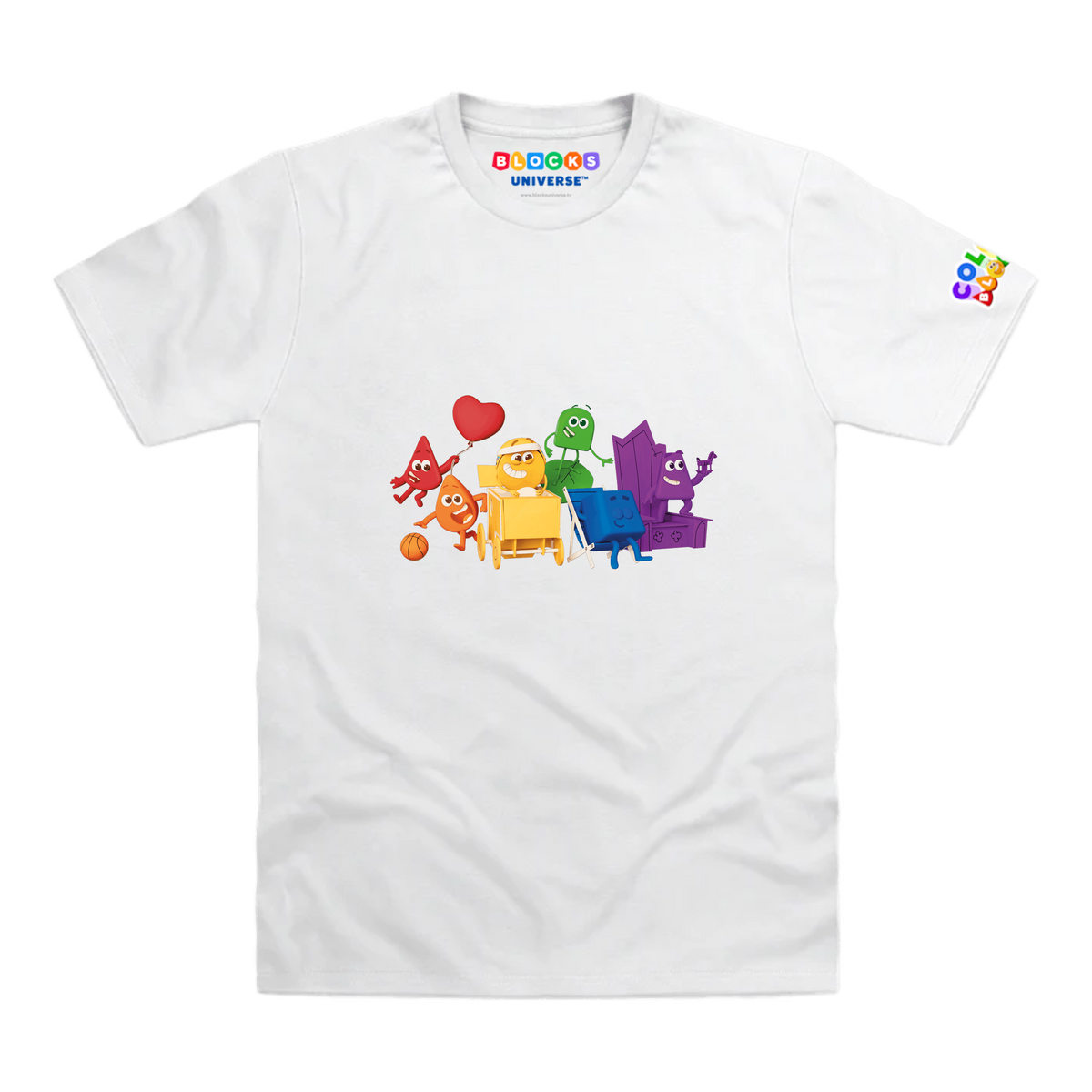 Colourblocks Group I Toddler T-Shirt, White, front mockup