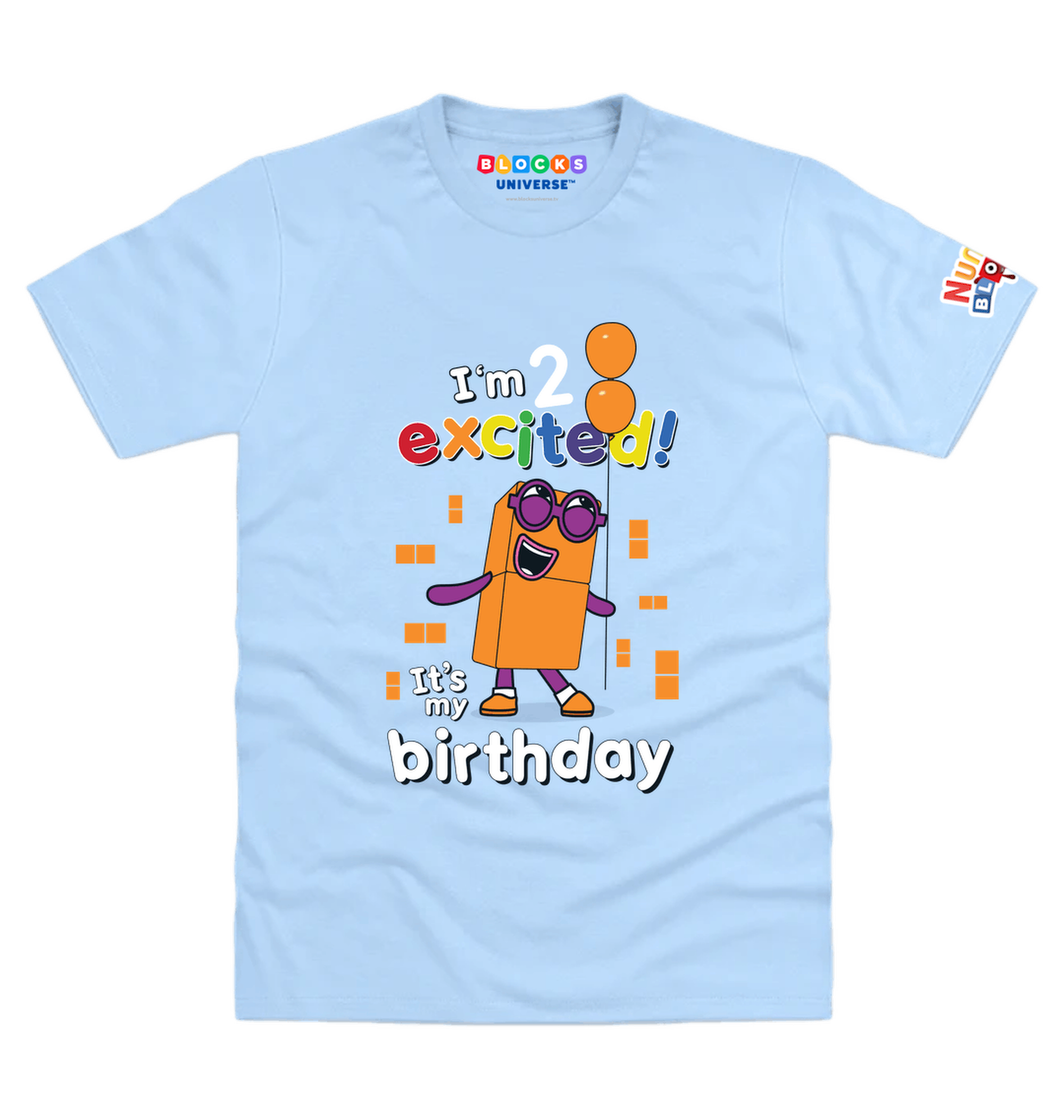 Numberblocks I'm 2 Excited Toddler T-Shirt – Blocks Universe Shop