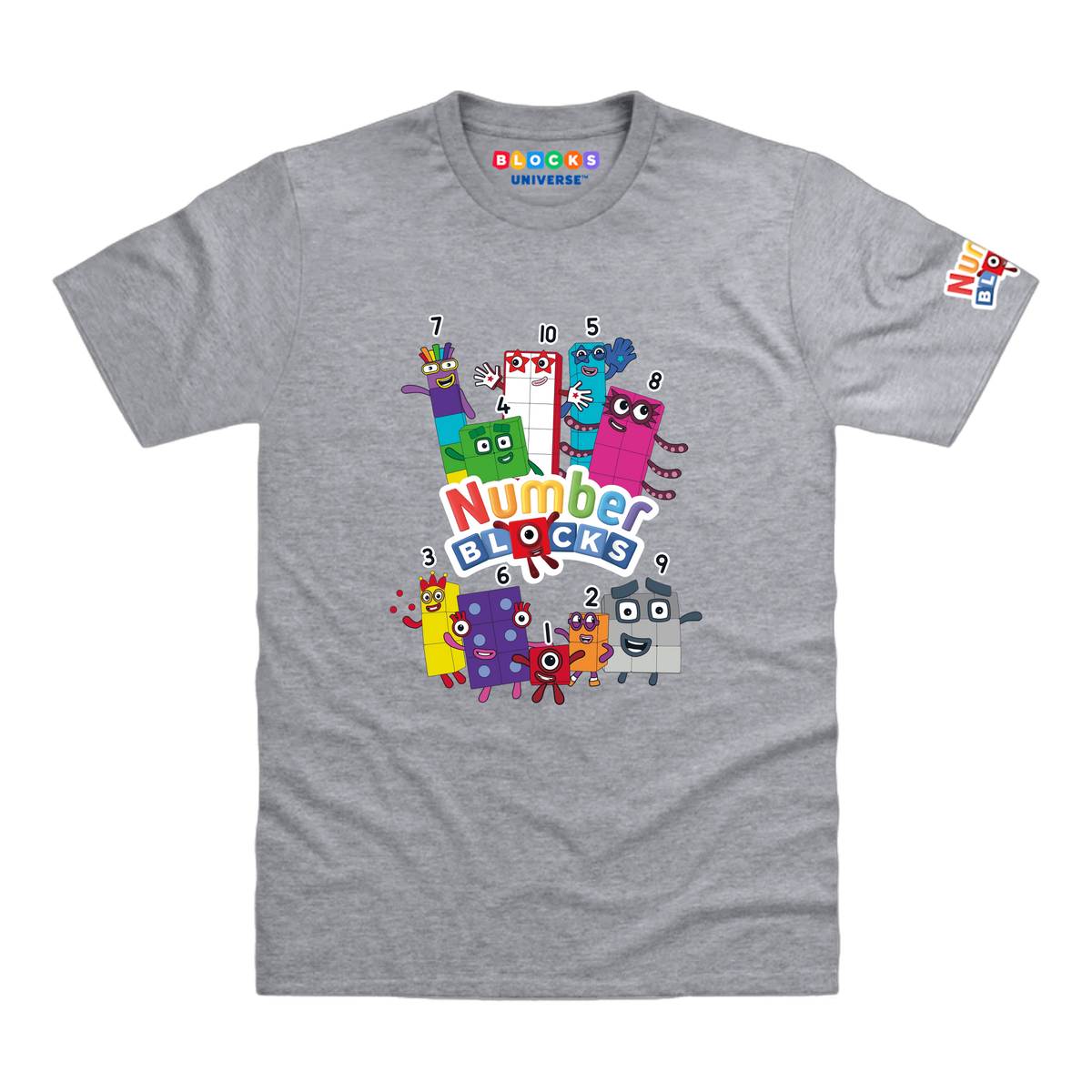 Numberblocks Group I Toddler T-Shirt, Sport Grey, front mockup