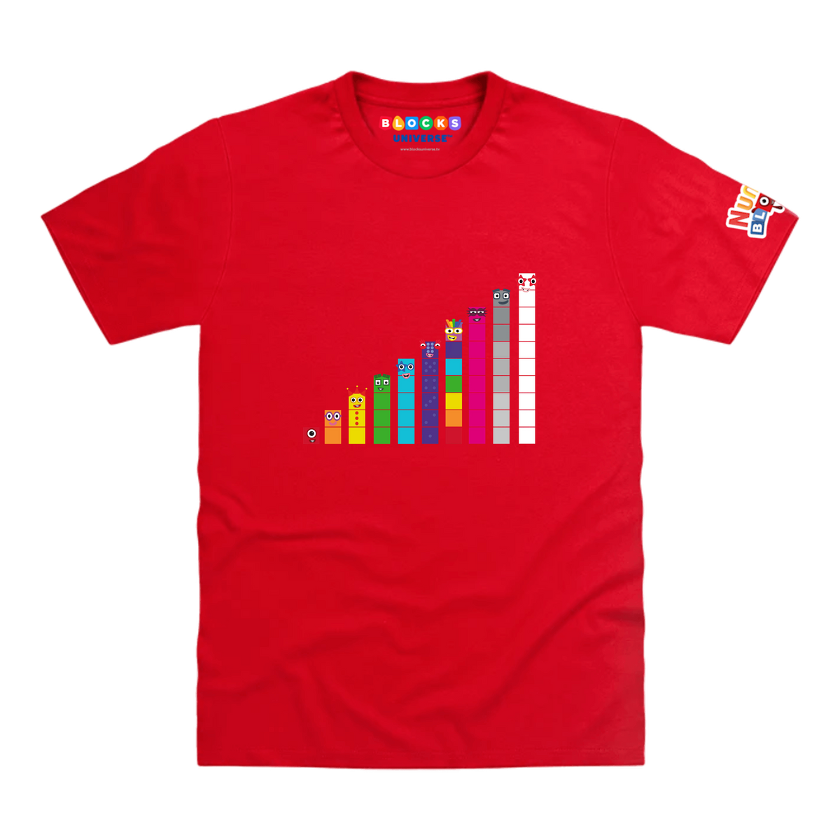 Numberblocks Line-up Toddler T-Shirt, Red, front mockup