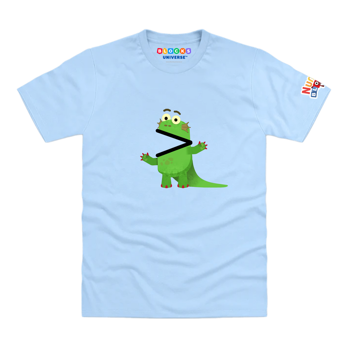 Numberblocks Blockzee Toddler T-Shirt, Light Blue, front mockup