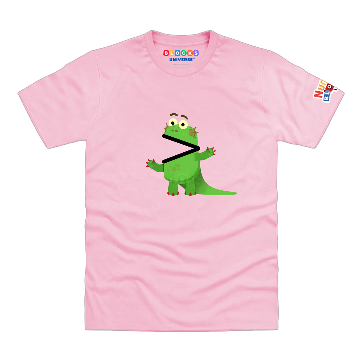 Numberblocks Blockzee Toddler T-Shirt, Light Pink, front mockup