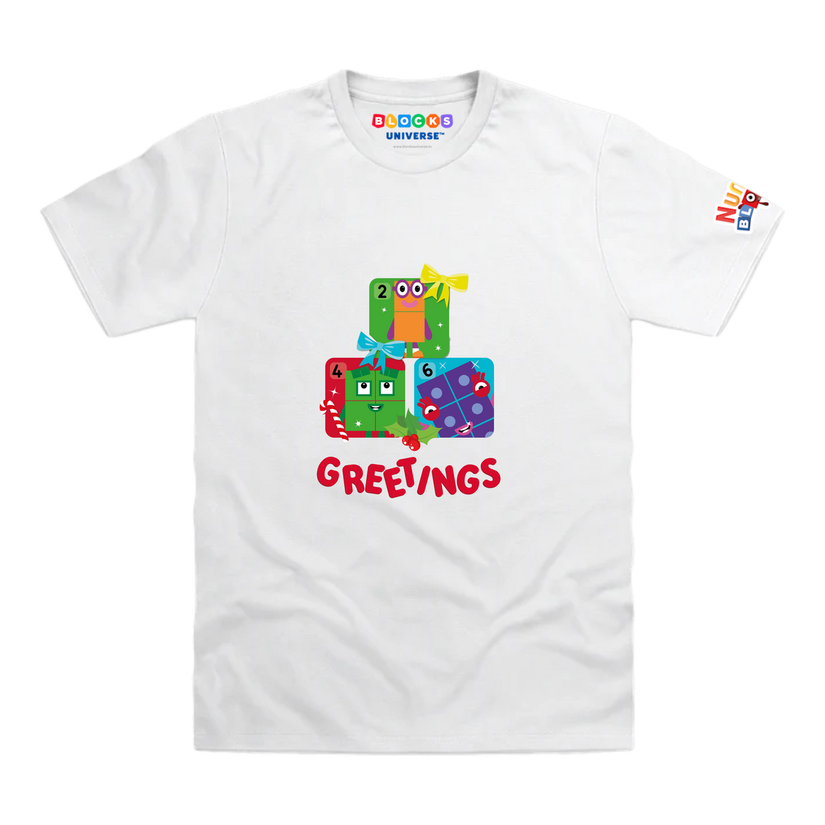 Numberblocks Christmas Greetings Toddler T-Shirt – White
