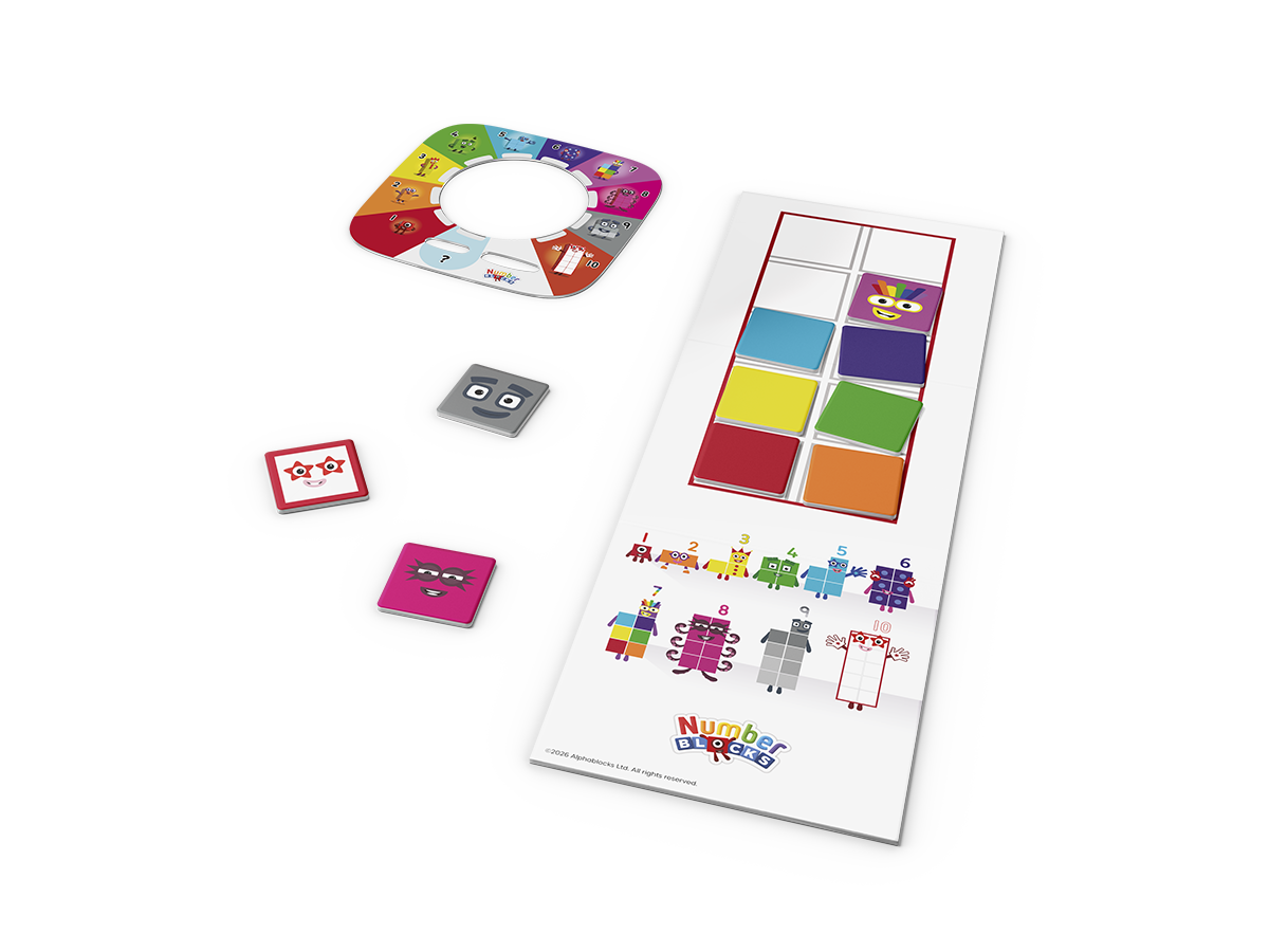 Numberblocks Learning Adventures Tonieplay game board and character pieces